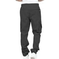 thumbnail image 3 of Mens Cargo Sweat Pants Clearance Sale,Cargo Pants for Men 2023 Relaxed Fit Causal Work Streetwear Baggy Joggers with Zipper Pockets Outdoor Hiking Sweatpants, 3 of 7