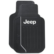 Plasticolor Jeep Elite Series Universal Automotive Floor Mat Set, Vinyl, Black, 2 Piece