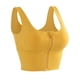 thumbnail image 2 of deportivo con cierre frontal con cremallera deportivo sin aros acolchado Racerback Entrenamiento Gimnasio Yoga es amarillo L amarillo BLESIY Sujetadores deportivos para mujer, 2 of 8