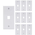 thumbnail image 3 of iMBAPrice Keystone Style White Wall Plate, Single Port Outlet Box Plastic Material, 5.4-inch, 1-Pack, 3 of 7