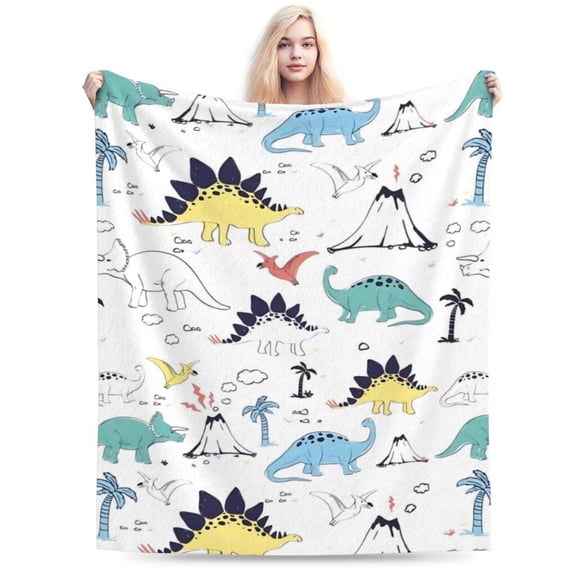 Dinosaurs Dino Blanket Super Soft Warm Bed Bedding 50x40