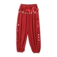 thumbnail image 4 of TiaoBug Women's Belly Dance Professional Outfits Indian Dancing Stage Performance Costume Red One Size, 4 of 7