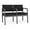 Castillo Black, variant on Lesro Lenox Steel Polyurethane 2-Seat Waiting Room Guest Reception Chair in Charcoal/Black