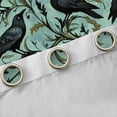 thumbnail image 4 of Erosebridal Black Raven Black Out Curtains,Natural Plant Floral Curtains Pack of 2 (42x63 Each) For Men Women, 4 of 7