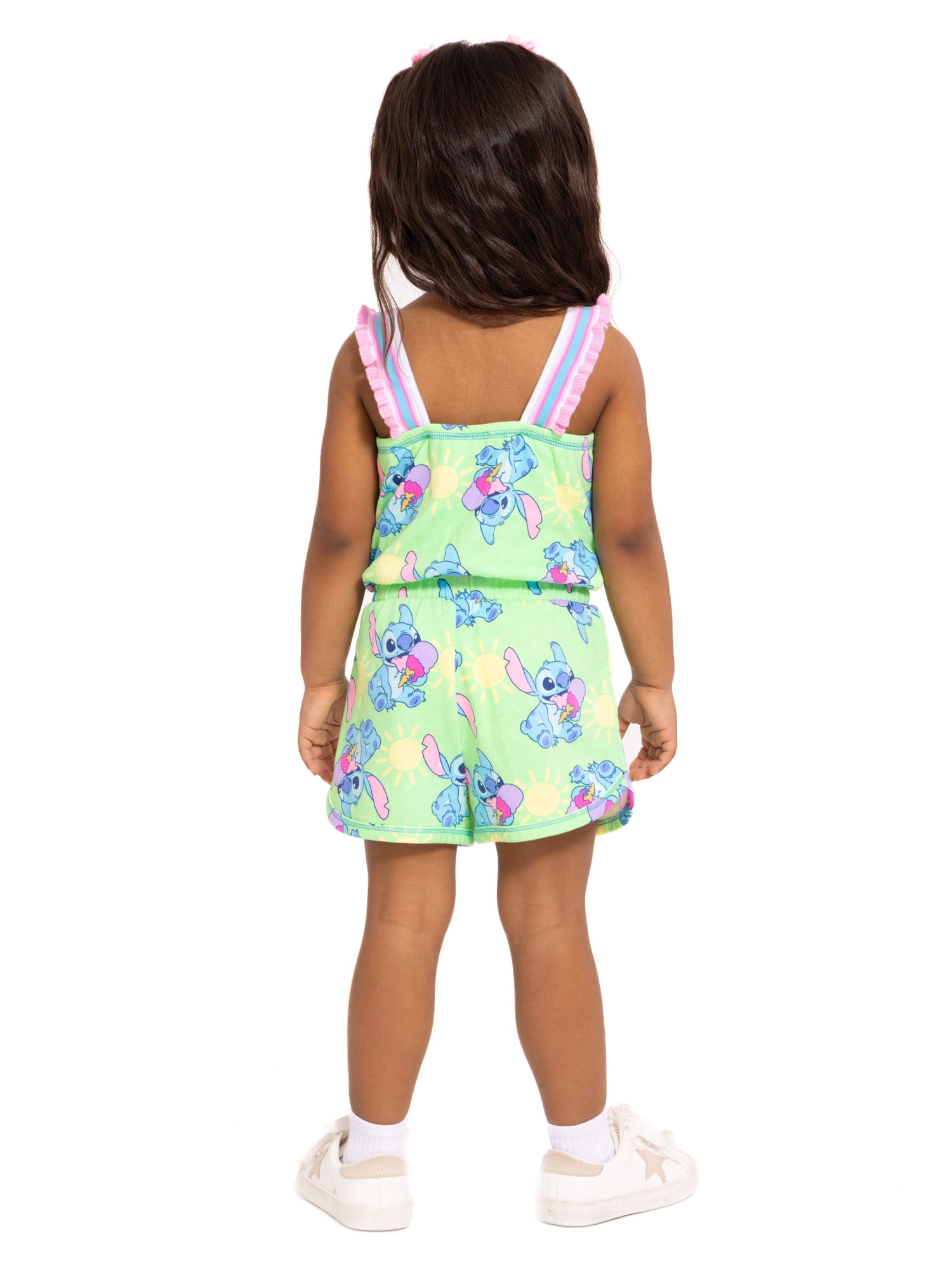 Lilo and Stitch Toddler Girls Sleeveless Graphic Romper, Sizes 12M-5T