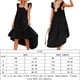 thumbnail image 2 of Vestido Largo Con Volantes Vestido casual de mujer Vestido de verano de algodón de corte bajo Vacaciones de vacaciones (Negro M) Ygjytge para Mujer Negro T L, 2 of 7