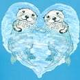 thumbnail image 3 of CafePress - Sea Otters Holding Hands Women's Dark T Shirt - Women's Traditional Fit Dark T-Shirt, 3 of 4
