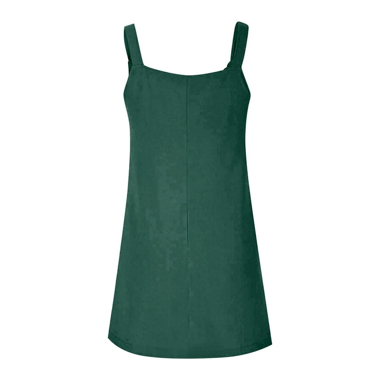 Manxivoo Womens Summer Dresses Women Soild Pinafore Square Apron Garden  Work Pinafore Dress Suspender Dress Summer Dresses 2023 Green - Walmart.com