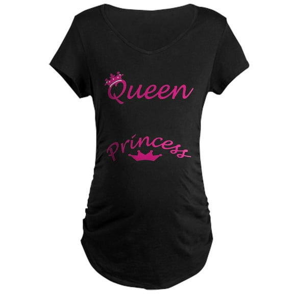 CafePress - Queen And Princess Maternity Dark T Shirt - Maternity Dark T-Shirt