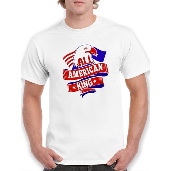All American King 4Th July T-Shirt Men -Image by Shutterstock, Male Small