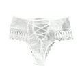 thumbnail image 2 of YueHuiYing Retro Lace Thongs For Women Plus Size Breathable Seamless Cotton Panties Tummy Control High Waisted Underwear, 2 of 9