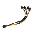 thumbnail image 2 of Cable divisor de alimentación shaofei para tarjeta gráfica GPU 2 unidades PCI-E 6 pines a 4 PCIE 6+2 pines negro y amarillo, 2 of 5