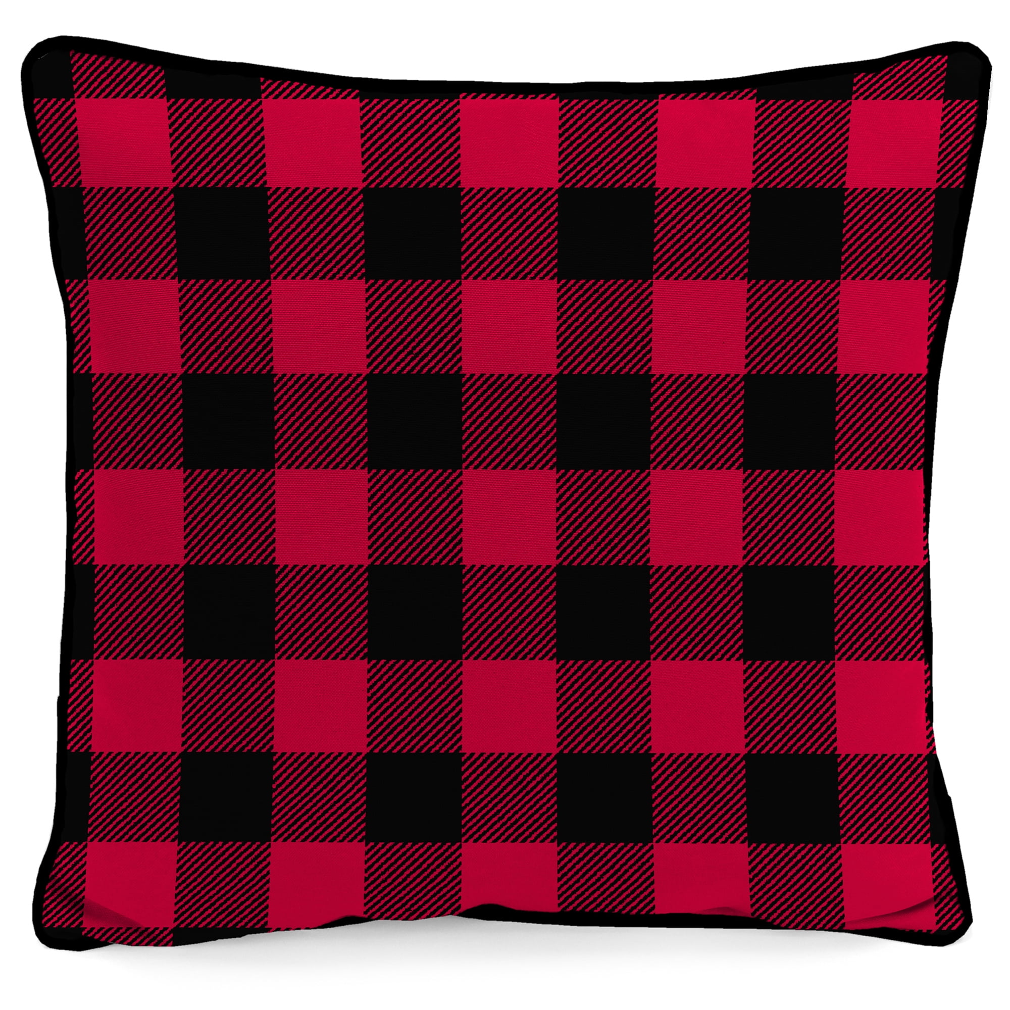 Red and black buffalo plaid outdoor pillows new arrivals