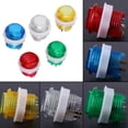 thumbnail image 4 of 5 Pcs Boutons LED Arcade 24mm avec micro-Interrupteurs - 1 Chacun Rouge, Jaune, Bleu, Vert & Blanc, Plastique Résistant Haute Température 5V, Durée de Vie 10 Millions de Fois, Installation Rotative Facile, 4 of 6