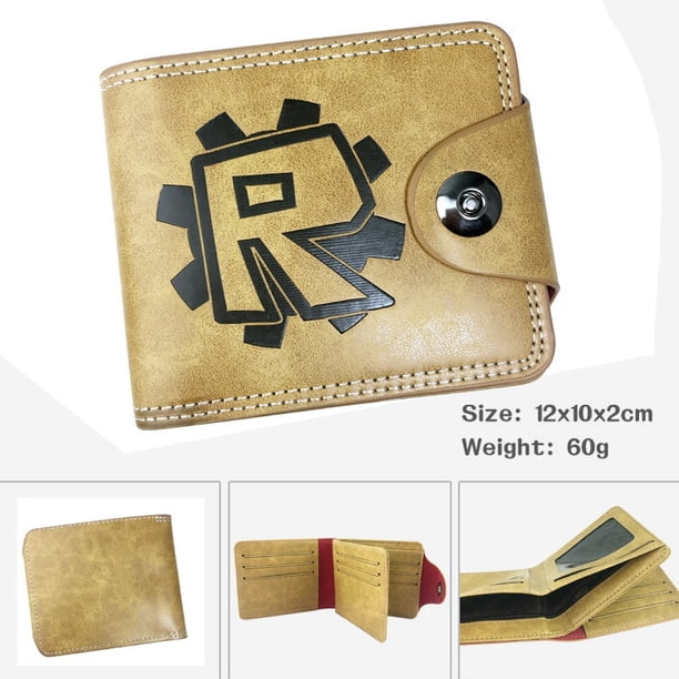 ROBLOX-cartera de estudiante circundante para niños, monedero corto con Clip para boletos, mochila escolar para niños