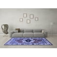 thumbnail image 3 of Ahgly Company Indoor Square Persian Blue Traditional Area Rugs, 3' Square, 3 of 4