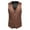 Khaki, variant on Odeerbi Leather Vest for Men Solid 2025 Fashion Vest with Pockets Single Breasted Stage Tops Blouse Black