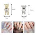 thumbnail image 2 of 30 Pcs Nail Art Rhinestones,Shiny Alloy Bear 3D With Heart Crystal Nail Decoration,DIY Nail Art Decoration Accessories - -, 2 of 4