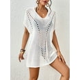 thumbnail image 5 of Bsubseach Crochet Swimsuit Cover Up for Women Hollow Out Short Dress Summer Casual Beachwear, 5 of 6