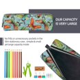 thumbnail image 5 of Fotbe Retro Seamless Flying Butterflies Pattern Leather Pencil Case, Pencil Pouch with Durable Zipper, Compact and Stylish Organizer for Stationery, Art Supplies, Travel Essentials, 5 of 7
