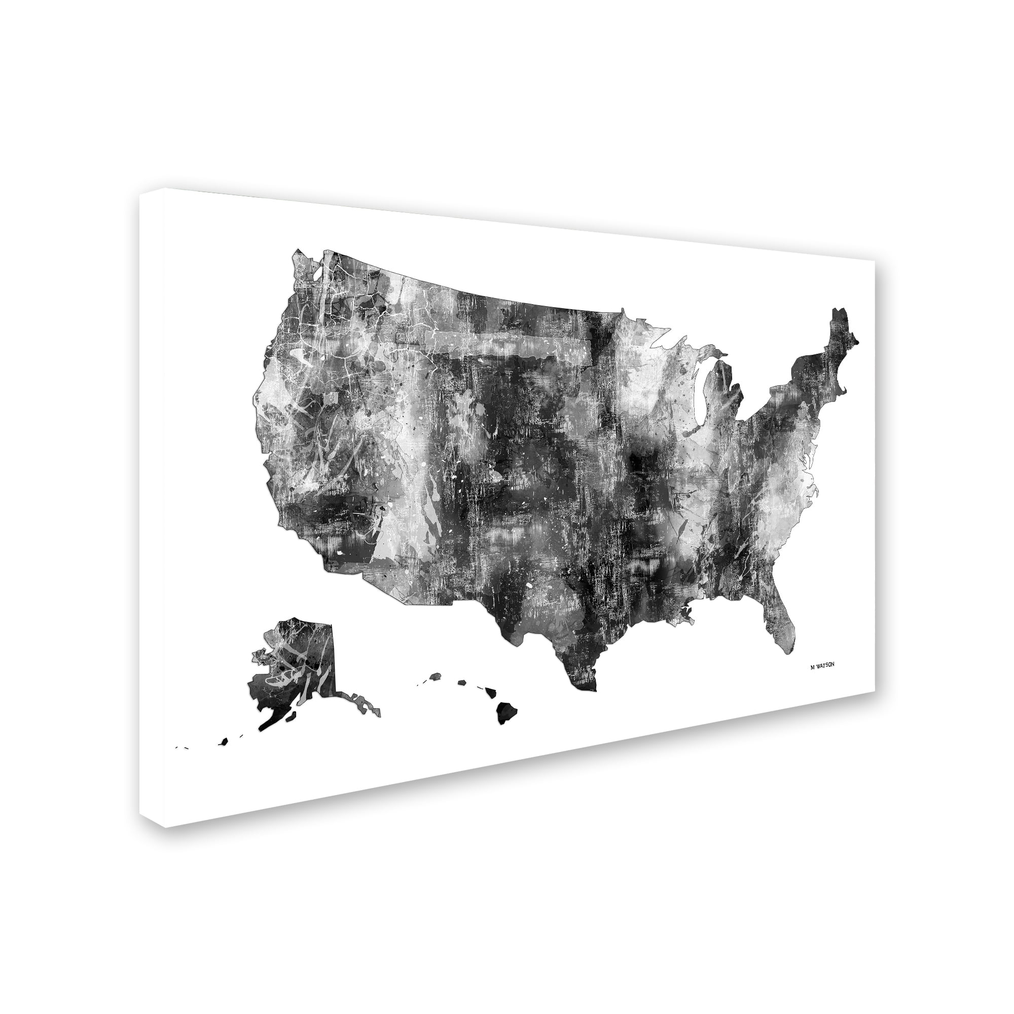 Trademark Fine Art "USA Map BG-1" Canvas Art by Marlene Watson
