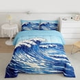 thumbnail image 2 of Castle Fairy Sea Waves Full Size Comforter Sets,Japanese Style Bedding Sets, 2 of 8