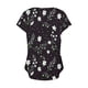thumbnail image 5 of Tops de Algodón para Mujeres Cuello en V Moda Casual Manga Corta Primavera Verano Top para el Hogar Y Diario, 5 of 6