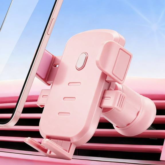 EEEkit Car Phone Holder Mount, Universal Air Vent Cell Phone Holder Fit for 4–7.2 inch iPhone & Android Smartphones, Pink Car Accessories
