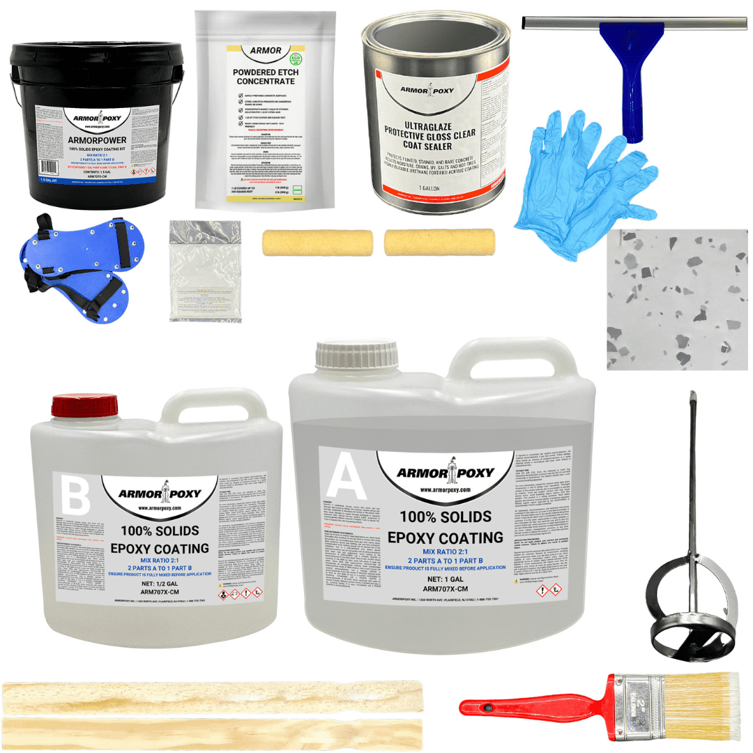 ArmorPower Epoxy Kit 14 Piece 300 Sq Ft Designer Gray