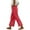 504_Hot Pink, variant on KALE Linen Pants Women Baggy Sweatpants Summer New Women's Casual Loose Fitting Waist And Ankle Patchwork Lace Cotton Women Pants Beige