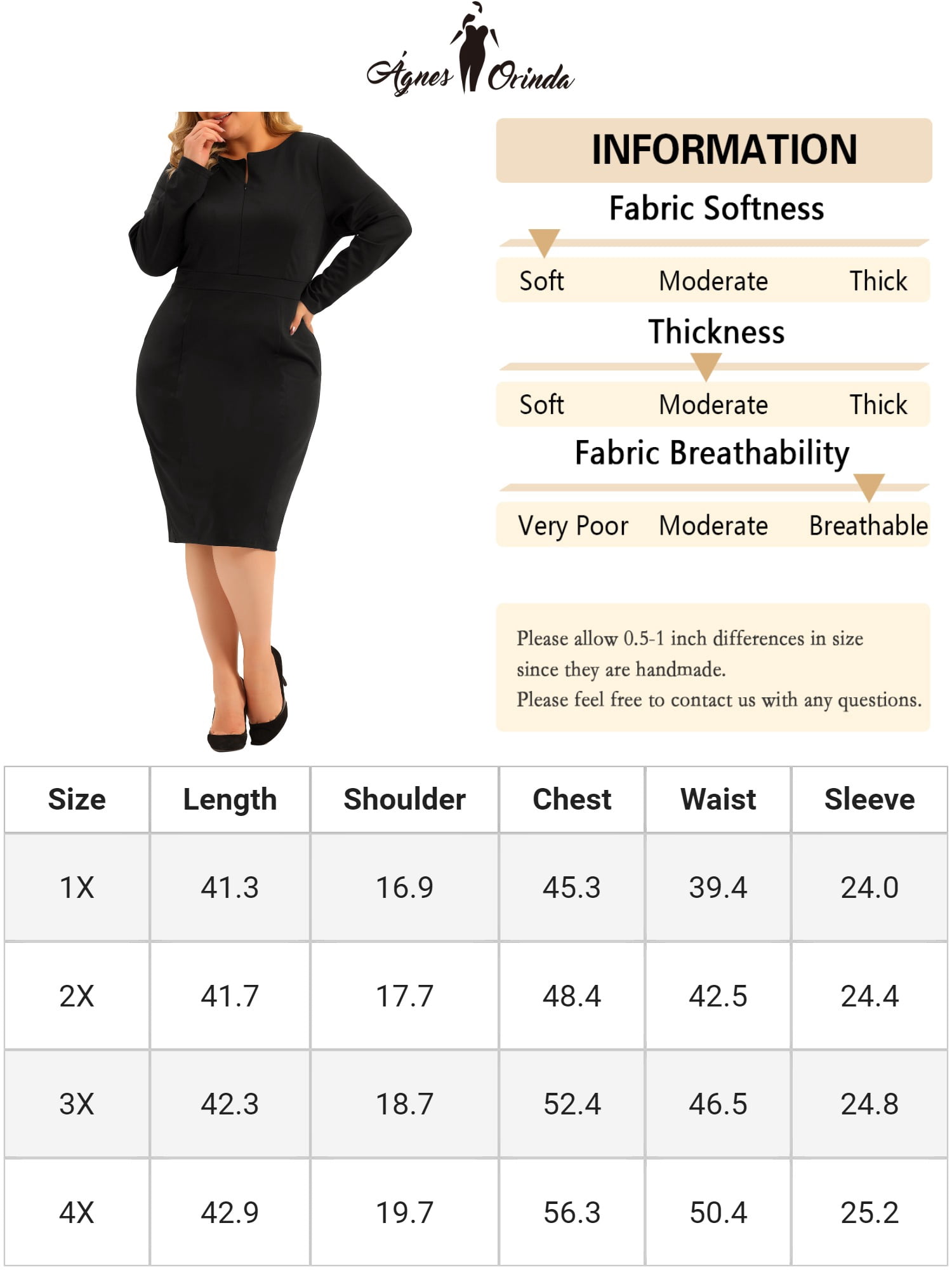 Unique Bargains Women's Plus Size Sheath Office Work Short Sleeves Dress 3X Black