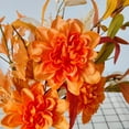 thumbnail image 4 of Artificial Fall Dahlias Bouquet with Pumpkins Maple Leaves Berries Pine Cones, Waterproof UV Resistant Thanksgiving Harvest Table Porch Decor, 4 of 6