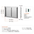 thumbnail image 5 of KFFKFF Barbecue Access Door, 28W x 19H Inch Dual Exterior Kitchen Door, Stainless Steel Inset Door, Wall Vertical Door with Grips, for Barbecue Island, Grill Station, Outdoor Cupboard, 5 of 9