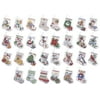 Bucilla Counted Cross Stitch Kit 3.5" 30/Pkg-Tiny Stocking Ornaments (14 Count)