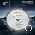 thumbnail image 2 of 165Mm Tct Circular Saw Blade Silver Rotary Cutting Disc For Wood Cutting 60 Teeth + 1 Reduction Ring, 2 of 5