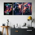 thumbnail image 2 of Astronaut Wall Art Creative Astronaut Space Canvas Theme Paintings, Modern Art Style Posters with Colorful Explosion Effects, astronaut Series Home Images, Living Room, Dining Room Unframed, 2 of 6