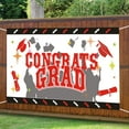 thumbnail image 2 of AMERTEER 1Pcs Backdrop Banner Super Soft Wear Resistant Polyester Congrats Grad Party Banner Decorations  Photography Prop for School, 2 of 10