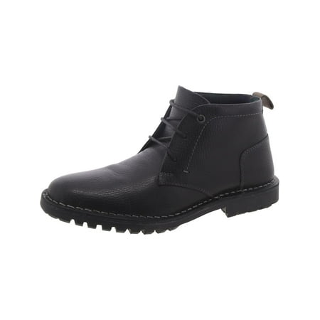 

Steve Madden Mens Harcomb Leather Pebbled Combat & Lace-Up Boots