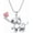 Animal shape 1, variant on 925 Sterling Silver Animal Shape Series Opal Necklaces Pendants for Women Elephant/Fox/Lion/Rabbit/Squirrel/Monkey/Owl/Phoenix/Penguin/Swan/Frog/Panda