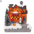 thumbnail image 1 of Casa de Navidad Farfi, paisaje en miniatura, luz Led, escena navideña de resina, casa de pueblo, regalos de Año Nuevo, 1 of 5