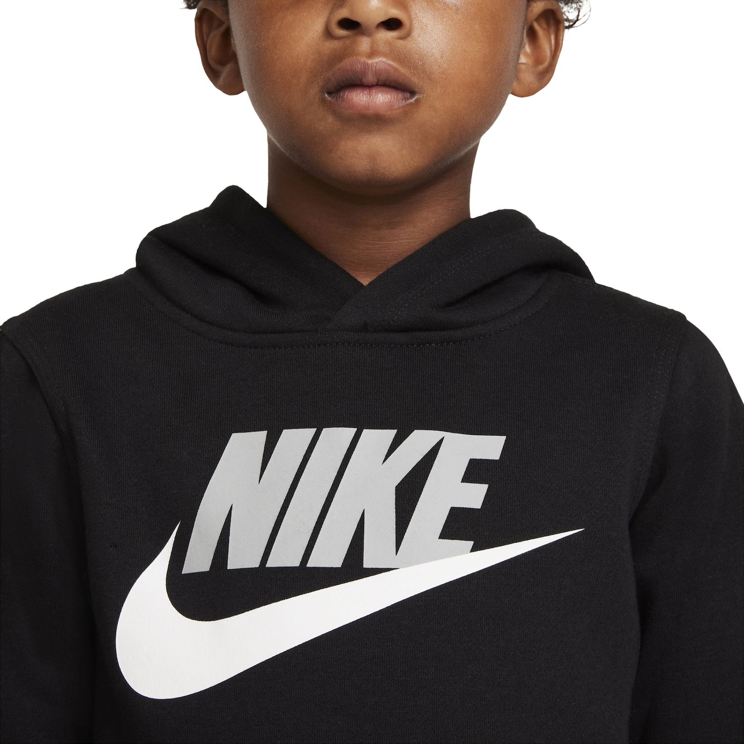 Nike Boys' Fleece Pullover Hoodie Black photo 3