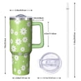 thumbnail image 3 of 40 oz Daisy Tumbler with Handle Straw Daisy Theme 40oz Tumbler Spill Proof Lid Double Insulated Travel Must Have Mug Daisy Lover Gifts for Men Women, 3 of 5