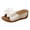 White, variant on Mostsola Slides for Women Cute Bowknot Wedge Sandals Platform Slip on Shoes Beach Dress Shoes