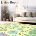 thumbnail image 2 of ODIKA 3x5 Machine Washable Non-Slip Area Rug, Retro Blossom Whimsical Meadow Natural Ultra Soft Rug, None, 539140, 2 of 7