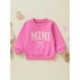 thumbnail image 5 of Mommy and Me Matching Outfits Letter Print Long Sleeve Crewneck Sweatshirt Pullover Tops, 5 of 10