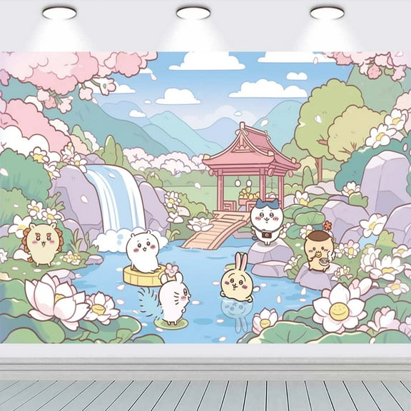 Chiikawa school Taspestry Wall Decor Background Backdrop Party Supplies Banner Poster Decor Decorations