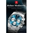 thumbnail image 6 of Poedagar Men's Classic Simple Calendar Luminous Hands Waterproof Stainless Steel Quartz Watch, 6 of 6