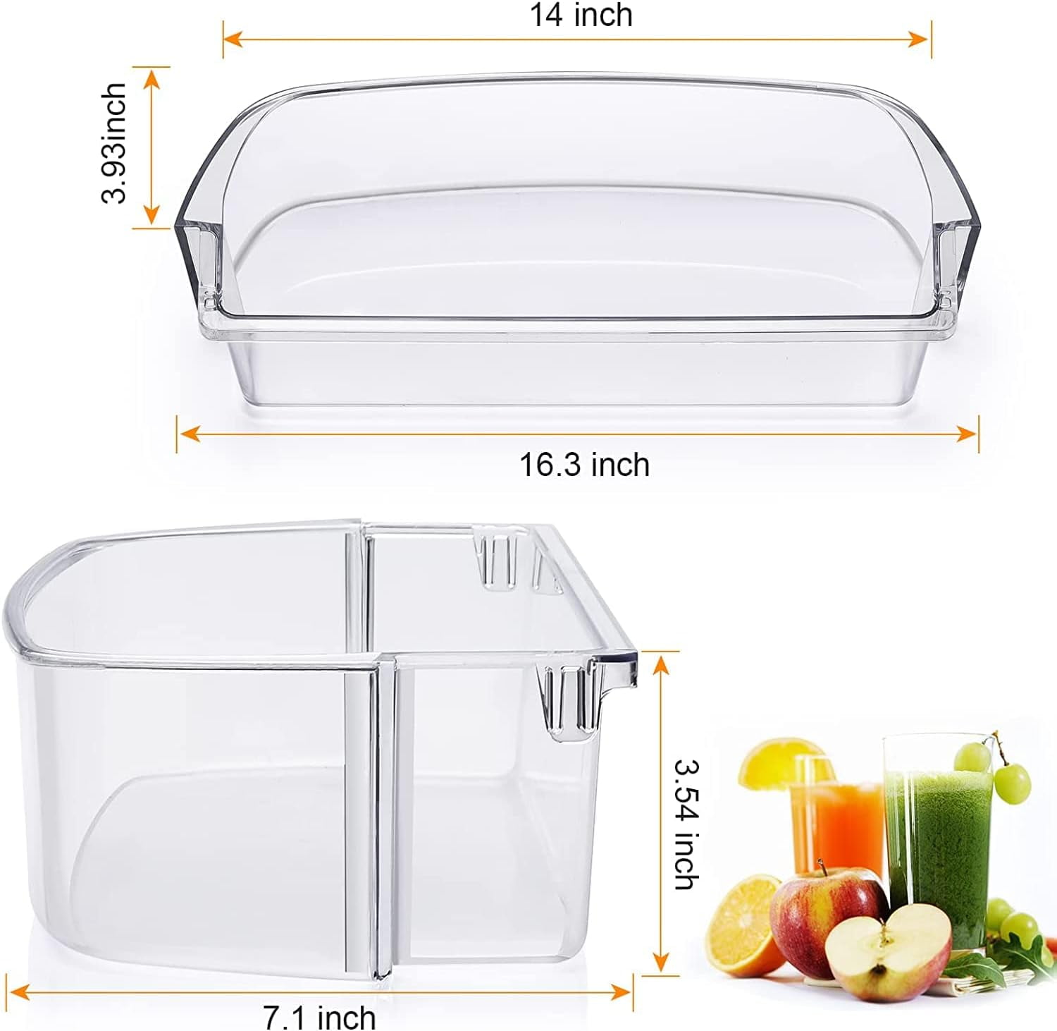 UPGRADED WPW10710203 Refrigerator Door Bin Compatible With Whirlpool Kenmore Refrigerator Door Shelf W10710203 W10451871 Whirlpool Shelf Replacement WRS571CIHZ01 WRS588FIHZ00 WRS571CIHZ04