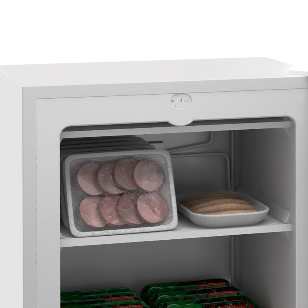 NOBOLEA 3.0 Cu.Ft Compact Upright Freezer, Mini Freezer with Adjustable Temperature, Reversible Door for Dorm, Apartment, RV