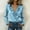 01 Light Blue, variant on YueHuiYing Women's Dressy Casual Blouse Tops for Spring Puff Long Sleeve V-Neck Hollow-Out Lace Embroidered Shirts Light Blue XL